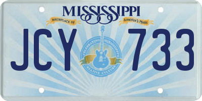 MS license plate JCY733
