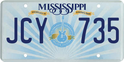 MS license plate JCY735