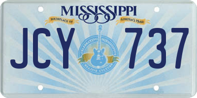 MS license plate JCY737