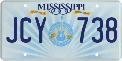 MS license plate JCY738