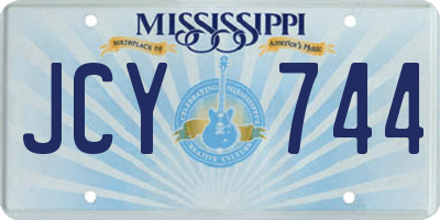 MS license plate JCY744