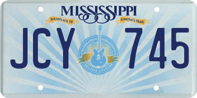 MS license plate JCY745