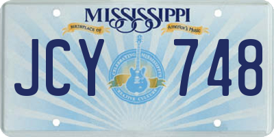 MS license plate JCY748