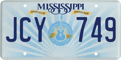 MS license plate JCY749