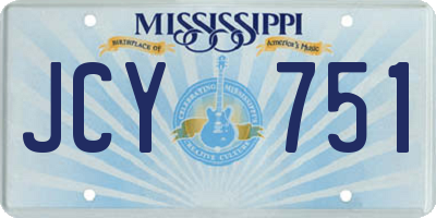 MS license plate JCY751