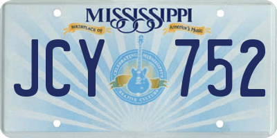 MS license plate JCY752