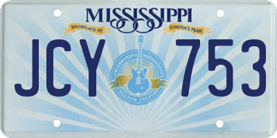 MS license plate JCY753