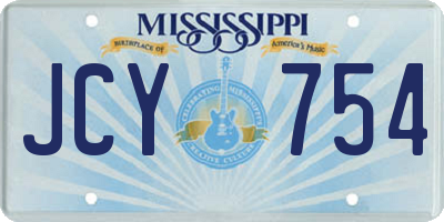 MS license plate JCY754