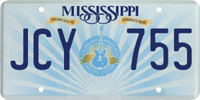 MS license plate JCY755