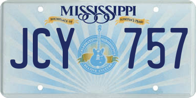 MS license plate JCY757