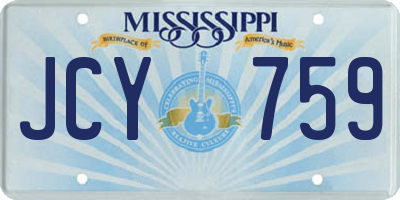 MS license plate JCY759