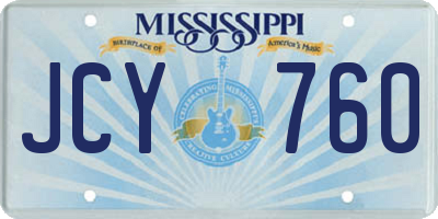MS license plate JCY760