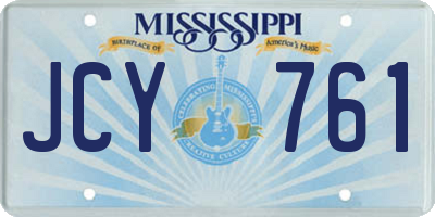 MS license plate JCY761