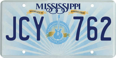 MS license plate JCY762