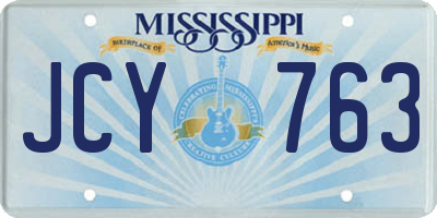 MS license plate JCY763