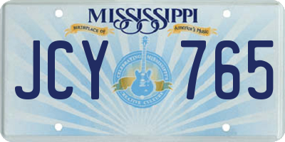MS license plate JCY765