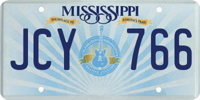MS license plate JCY766