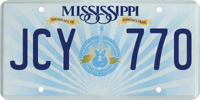 MS license plate JCY770