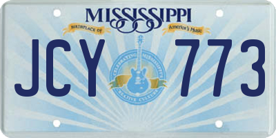 MS license plate JCY773