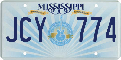 MS license plate JCY774