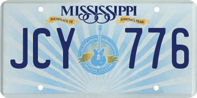 MS license plate JCY776
