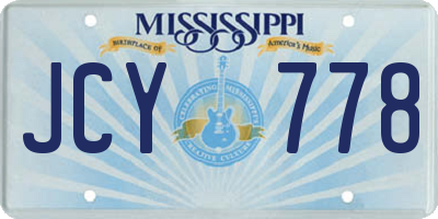 MS license plate JCY778