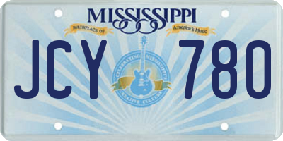 MS license plate JCY780