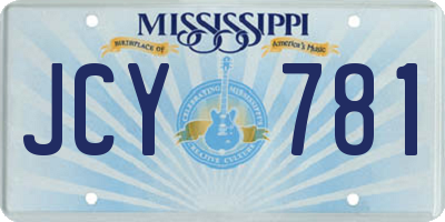 MS license plate JCY781