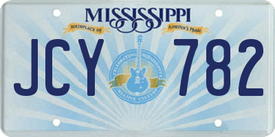 MS license plate JCY782