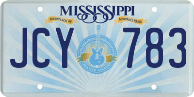 MS license plate JCY783