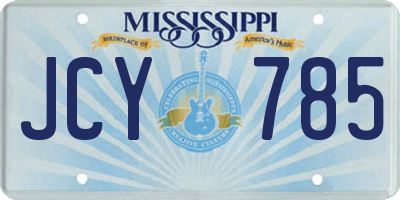 MS license plate JCY785