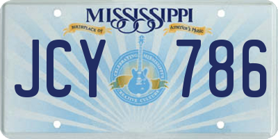 MS license plate JCY786