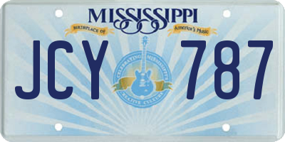 MS license plate JCY787