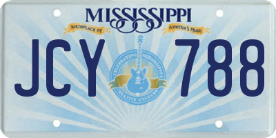 MS license plate JCY788