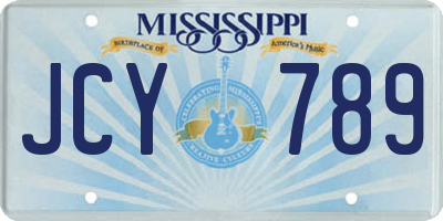 MS license plate JCY789