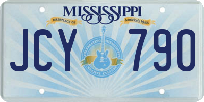 MS license plate JCY790