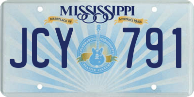 MS license plate JCY791