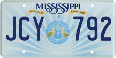 MS license plate JCY792
