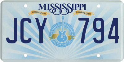 MS license plate JCY794