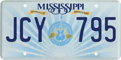 MS license plate JCY795