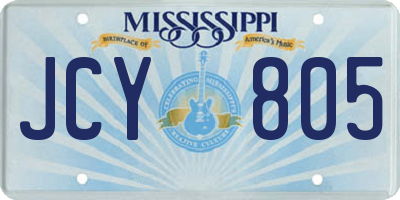 MS license plate JCY805