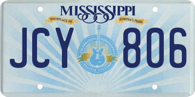 MS license plate JCY806