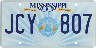 MS license plate JCY807