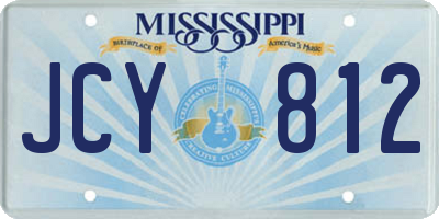 MS license plate JCY812