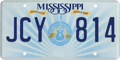 MS license plate JCY814