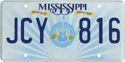 MS license plate JCY816