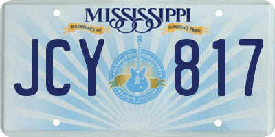 MS license plate JCY817