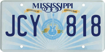 MS license plate JCY818