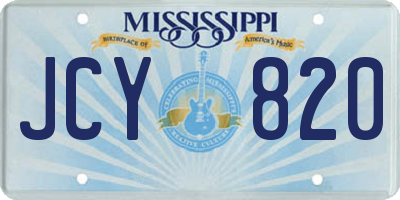 MS license plate JCY820