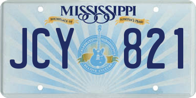 MS license plate JCY821